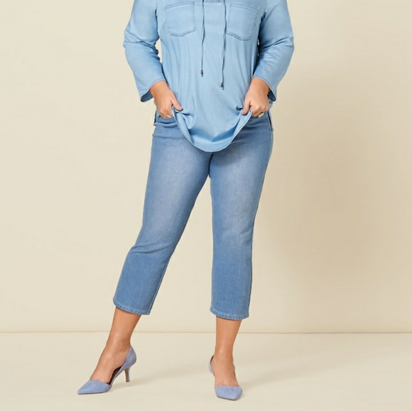 qvc kim gravel crop pants